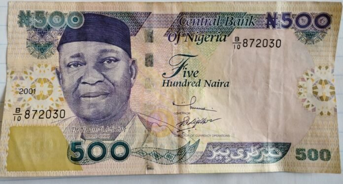 Nigerian 500 naira note illustrating currency risk in the Dangote IPO